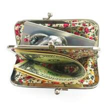 Cute Floral Buckle Coin Purses Vintage Pouch Kiss-Lock Change Purse Wallets… - 25 - View 4