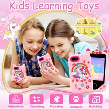 Teléfono inteligente de juguete para niños de 3 a 10 años, pantalla táctil de 2.8 pulgadas, tarjeta TF de 32G, aprendizaje y juego, regalo ideal para niñas en Navidad y cumpleaños - Multicolor - Ver 5