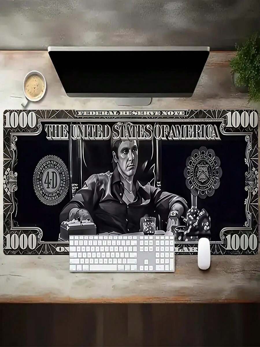 Large Gangster Style Gaming Mouse Pad - Non-Slip Rubber Base, Anti-Slip Surface, Washable Desk Mat, Suitable For PC, Laptop, Gaming - Durable Rubber Construction - Multicolor - View 1