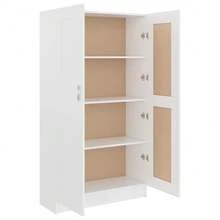 vidaXL Biblioteca blanca 82,5x30,5x150 cm madera de ingeniería - Blanco - Ver 5