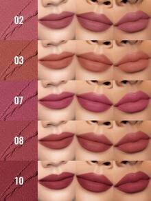 Pudaier 2pcs Waterproof Lip Liner Set, Natural Long-Lasting Makeup, Suitable For All Skin Tones, Colors: Pink, Purple, Red - 05+11 - View 4