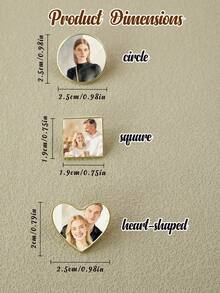 LICVIC Personalized Photo Lapel Pin Brooch, Custom Picture Badge, Anniversary Birthday Gift, Memory Keepsake Accessory For Jacket Shirt Bag - Style a - View 2