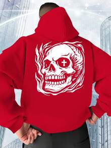 Sudadera con Capucha para Hombre - Rojo - Ver 1