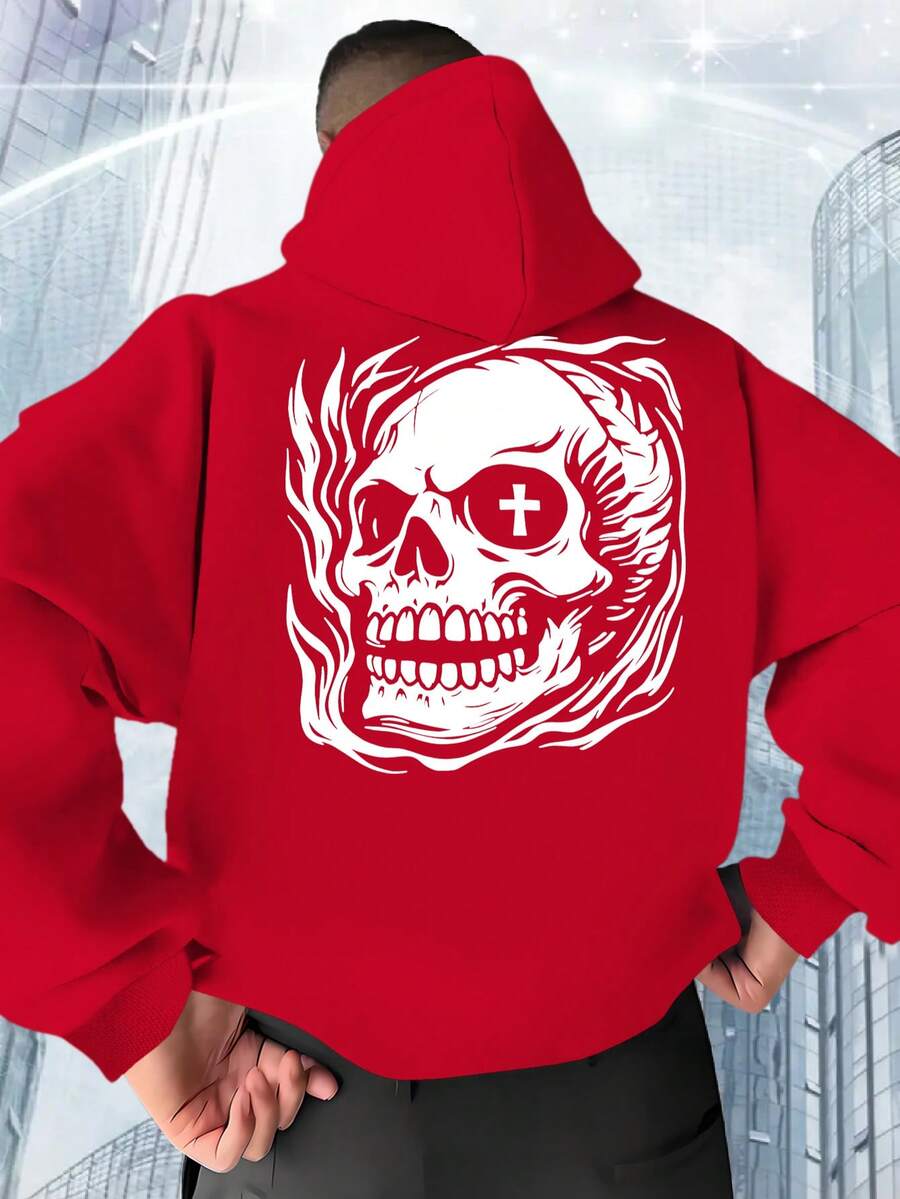 Sudadera con Capucha para Hombre - Rojo - Ver 1