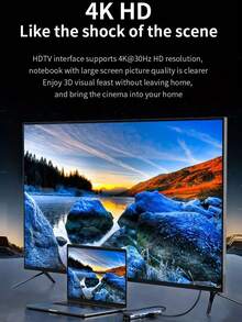 8 合 1 USB-C 集线器，Type-C 适配器，支持 4K 高清电视、100W PD 快充、USB-C 接口、USB 3.0、USB 2.0、RJ45 以太网、SD/TF 读卡器，扩展坞，兼容 Macbook Pro/Air USB-C 笔记本电脑和其他 Type-C 设备 - 彩色 - 查看 8