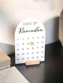 1 Lịch đếm ngược Ramadan và Eid Hồi giáo, Lịch để bàn trang trí theo dõi ngày lễ Eid tự làm theo phong cách cổ điển, Thích hợp cho gia đình, bàn làm việc văn phòng trong tháng Ramadan. - Nhiều màu - Xem 3