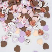 Printed Heart-Shaped Finger Sponges 5/10/20/50pcs, Beauty Makeup Sponge For Mixed BB Cream & Foundation Liquid Concealer Application. Especially Suitable To Cover Local Flaws And Blemishes On Eye Area, Nose Wings, Lip Corners With Precise Contouring