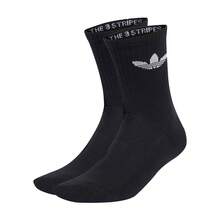 Calcetines Adidas Originals para hombre y mujer (nuevo estilo 2026), deportivos, informales, cómodos, de media pantorrilla (paquete de 3, IJ5613) - Negro - Ver 2