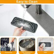 2 khay hứng nước bằng silicon, dùng cho tủ lạnh và máy lọc nước, ngăn ngừa vết bẩn và tràn nước, khay hứng nước có thể tùy chỉnh cho tủ lạnh và máy lọc nước. - Nhiều màu - Xem 7