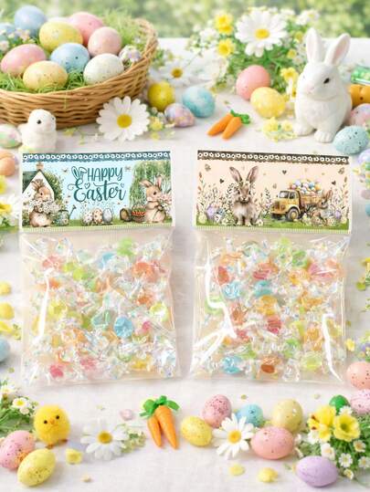 50 piezas Bolsas de regalo de Pascua, Bolsas de conejo y huevo de Pascua con cierre automático, Suministros para fiestas de Pascua, Decoraciones de Pascua en estilo acuarela, Bolsas para galletas, chocolates y regalos de Pascua, Bolsas de regalo de Pascua en rosa y azul, Decoraciones de mesa para celebración de Pascua, Bolsas dulces para reunión familiar de Pascua, Bolsas para hornear en la cocina de Pascua, Decoración de habitación de Pascua, Decoración del hogar, Recuerdos de fiesta