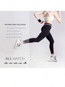 5 par damstrumpor med tjocka, lågt skurna och osynliga foder, 2 ljusgrå 3 svarta, halkfria sportstrumpor för vardagsbruk - Multifärgad - Visa 5