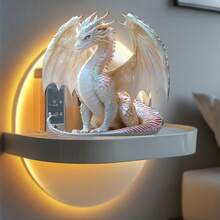 1pc Rainbow Blue-Eyed Dragon Sculpture, 5.91 Inch Acrylic Dreamlike Desktop Decor - Realistic Design, Colorful Scales, Suitable For Home, Office And Outdoor Spaces, Perfect Valentine's Day Gift - Multicolor - View 5