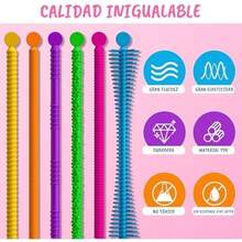 TAIMEI 6 Piezas Juguetes de Cuerda elástica,Juguete Sensorial para Aliviar el Estrés y Ansiedad,Juguetes sensoriales elásticos, Recuerdos de Fiesta,Regalos Populares para niños y Adultos - / - Ver 3