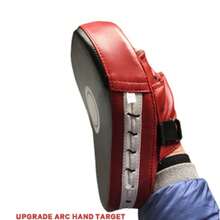 1pc-Boxing Mitts Pads - Adjustable Hand Target Training Pads For Boxing, Taekwondo, Kickboxing - Durable Shock Absorbing Punching Gloves & Shield - Đỏ - Xem 1