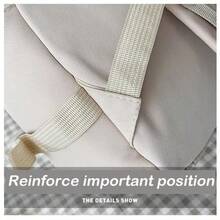 Mochila Estudiantil Secundaria | Gran Capacidad Estilo Japonés Ins & Coreano Chic | Ideal para Adolescentes Femeninas - Negro - Ver 8