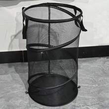 1个可折叠洗衣篮 - 便携式透气网布，加固提手，耐用材质，适用于洗衣房、浴室、大学宿舍、旅行 - 防臭防潮储物篮（黑白两色），可折叠洗衣篮，宿舍必备，简约设计，防水材质，可放置于床下 - 彩色 - 查看 13