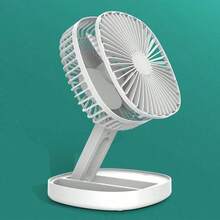 Ventilador para dormir, ventilador de circulación de aire para el hogar - dispositivo de enfriamiento recargable por USB con ajuste flexible, adecuado para dormitorio, escritorio, oficina, viajes, camping en casa y uso junto a la cama - Blanco - Ver 2