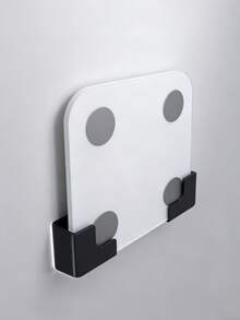 2pcs Smart Electronic Scale Storage Rack - No Drilling Required, Includes Adhesive/Installation Accessories, White Modern Bathroom And Kitchen Cabinet Organizer Rack With Weight Sensor, Plastic Material, Space-Saving Design, Upper Shelf And Lower Storage Space, Suitable For Storing Toilet Paper, Towels, Medicine - Perfect For Small Bathrooms