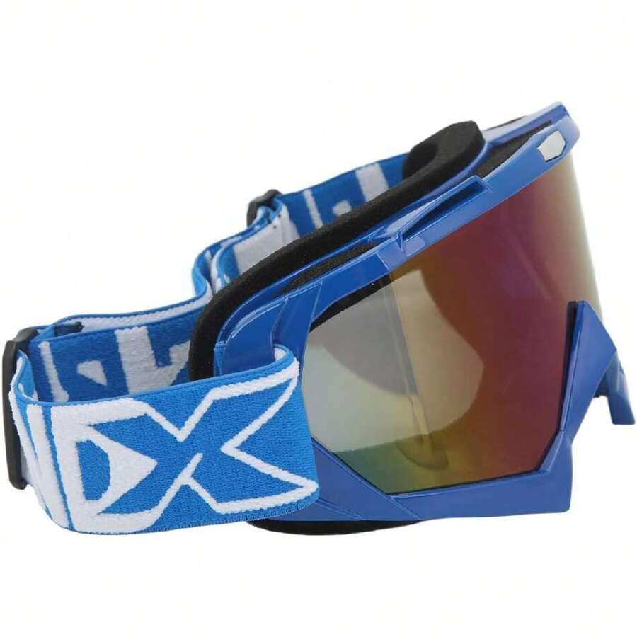 Gafas de Bicicleta de Montaña, Gafas de Motocross de Antiviento Plegables para PC para Hombres Skate Antideslizante,37860522 - Naranja Quemada - Ver 1
