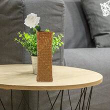 Natural Seaweed Weave Basket Straw Woven Vase Pastoral Rattan Flower Vase Vintage Wicker Flower Basket For Home House Hotel Decoration - As Shown - View 4