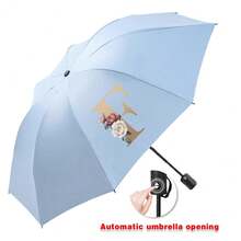 Umbrella Sun Umbrella Folding Umbrella Travel Essentials Dual-Purpose Sun Rain Umbrellas Fully Automatic Umbrellas UV Protection Increased Thickness For Both Men And Women Windproof Compact Collapsible - Blue - View 19