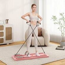 1pc Pilates Skateboard (With Auto-Return Board) - 4-In-1 Foldable Home Fitness Board, Full Body Workout System, Suitable For Strength Training, Cardio Exercise And Home Fitness