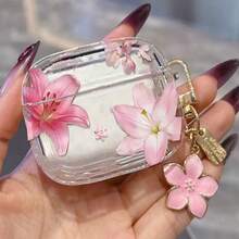 Funda protectora con diseño floral compatible con Apple, con protección anti-arañazos y anti-caídas - transparente - Ver 12