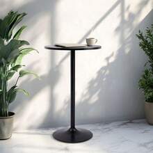 Bistro Pub Table 40 Inch Height Cocktail Table Round Bistro Bar Table For Home And Kitchen Dining - 黑色 - 查看 6
