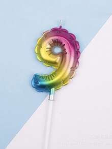 1 chiếc nến sinh nhật hình bóng bay cầu vồng chuyển màu sáng tạo từ 0-9, nến số, nến trang trí bánh, thích hợp cho tiệc lãng mạn, lễ kỷ niệm sinh nhật, lễ hội, trang trí bánh tiệc độc thân, trang trí làm bánh. - Cầu vồng nhiều màu - Xem 18