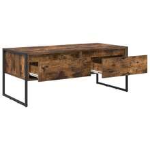 vidaXL Tavolo basso Chêne Fumé 100 x 46 x 40 cm Bois d'ingénierie - Castano - Visualizzare 5
