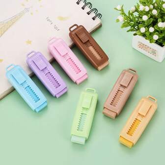 Elementary Student Retractable Eraser For Exams & Drawing, Refillable Creative Eraser With Low Debris