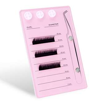 1pc Pink Acrylic Eyelash Display Board, Eyelash Extension Tool (Excluding Eyelashes And Tweezers)
