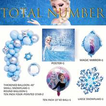 48pcs Frozen  Princess Foil Balloons For Birthday Party Decoration - Multicolor - View 7