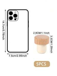 5pcs/10pcs T-Shaped Cork Bottle Stopper Made Of Beechwood, Durable Airtight Cap For Kitchen, Bar Tools, Drinks Fresh-Keeping - Multicolor - View 12