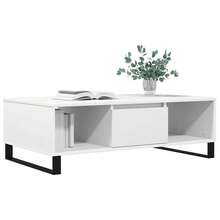 vidaXL Tavolo basso bianco 104x60x35 cm ingegneria del legno - Bianco - Visualizzare 1