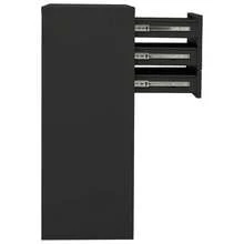vidaXL Armário de secretária 90x40x102 cm preto antracite - Cinza - Ver 4