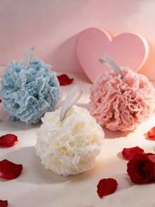 Large Lace Flower Bath Puff, Soft Bubble Bath Ball, Ideal Valentine's Day Gift