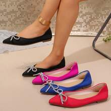 Plus Size Women's Fashion Casual Comfortable Flat Slip-On Shoes - Black - View 4