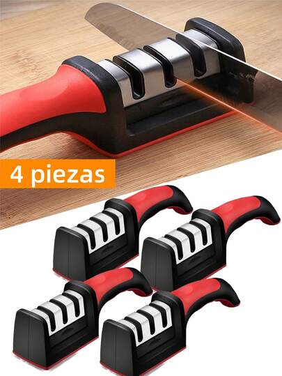 Afilador de cuchillos Herramienta para afilar cuchillos de cocina Cuchillos de bolsillo Cuchillos de chef Herramienta de afilado de 3 etapas Reparación Restauración Pulido de cuchillas