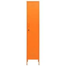 vidaXL Armario de madera naranja 35x46x180 cm acier - Naranja - Ver 1