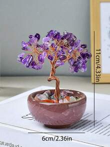 1 cây trang trí bằng pha lê màu hồng và tím, cây bonsai bằng nhựa tự nhiên, đá chữa bệnh và cây pha lê tượng trưng cho sự sống, quà tặng may mắn, quà sinh nhật cho phụ nữ, trang trí bàn làm việc mang năng lượng tích cực, hoàn hảo cho nhà bếp, tiệc tùng, đám cưới, văn phòng, đồ dùng đám cưới, quà tặng lý tưởng cho Ngày Valentine và Ngày của Mẹ. - Nhiều màu - Xem 13