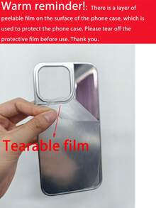 Luxury Makeup Mirror Phone Case, Compatible With 17 Pro Max, 17 Pro, 16 Pro Max, 15 Pro, 17 Air, 14 Plus, 13 Pro, 12, 11, Electroplated Silver Frame Shockproof Back Cover