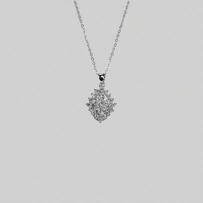 Conjunto de collar y aretes de zirconia roja y púrpura de moda europea y americana, joyería elegante y sencilla para mujeres ABTP