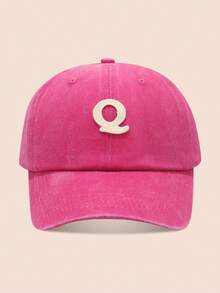 1顶紫红色儿童棒球帽，印有26个字母，水洗棒球帽，适合男婴女婴，适合户外日常佩戴，防晒 - 水溶-玫紅水洗棒球 - 查看 68