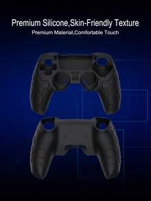 1 chiếc ốp silicon cho tay cầm chơi game, thiết kế vân cơ dày dặn, chống trượt, chống rơi, chống trầy xước, chống mồ hôi, tăng cường độ bám, có khe hở ở đáy để sạc trực tiếp. - Xem 6