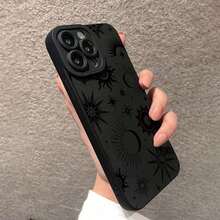 Sonnenmuster Handyhülle, stoßfeste Handy-Schutzhülle, kompatibel mit iPhone 17 16 15 14 13 12 11 Serie, für Smartphone - Schwarz - Übersicht 4