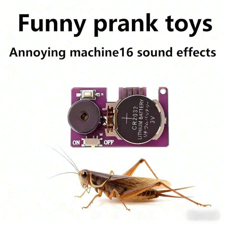 2个装蟋蟀叫声恶作剧道具，隐藏式恶作剧，嗡嗡声可持续数月，成人趣味办公室恶作剧