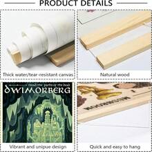 Meksular Middle Earth Landscape Wall Art Prints Canvas PaintingFantasy Posters, Wall Pictures, For Travel Gift, Canvas Art With Frames, For Office Home Decor Bedroom Living Room Wall Decor. - 德維莫伯格 - 查看 6