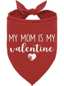 1pc Large Dog Scarf - 24.8"X11" (Adjustable), Valentine's Day Pet Scarf, Triangular Bib, Washable Soft Collar, Suitable For Medium Dogs And Cats, Single-Sided Printed Party Decoration, Lick & Kiss Design, Compatible With Collars - Multicolor - View 10