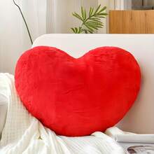 This Soft Pink Heart-Shaped Faux Plush Pillow Comes In Seven Colors To Choose From And Is Perfect For Both Indoor And Outdoor Decor.It Is Made Of Machine Washable Polyester Fiber And Is An Ideal Valentine's Day Gift For Women, With A Fluffy Texture. - 粉紅色 - 查看 8